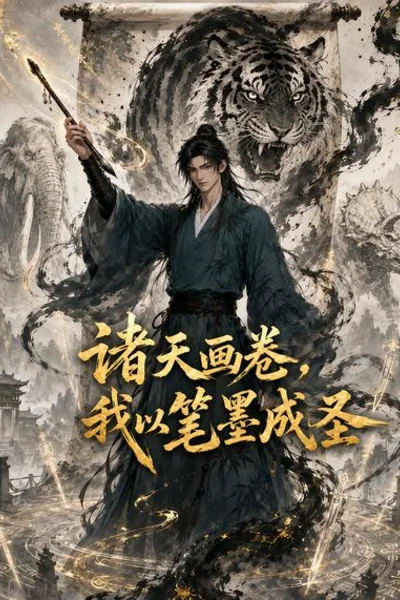 诸天画卷,我以笔墨入圣短剧海报(模板示意)